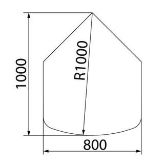 Предтопочный лист 041-R7010 1000x800 серый (Вулкан)