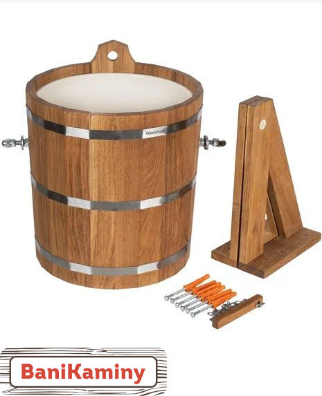 Обливное устройство Woodson с пластиковой вставкой, 20 л., дуб