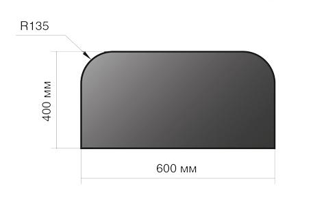 Предтопочный лист Везувий R135 400x600x2 сталь