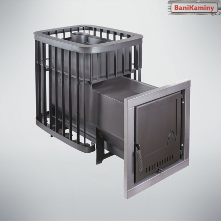 Печь для бани Каменка мини удлиненная топка