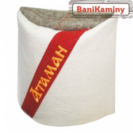 Шляпа  Папаха белая атаман