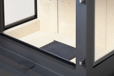 Камин Прага Три Стекла черный