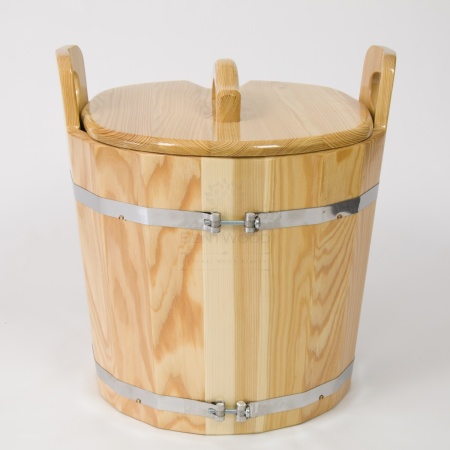 Запарник лиственница натуральная для бани с крышкой