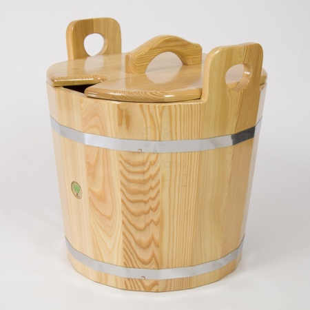 Запарник лиственница натуральная для бани с крышкой