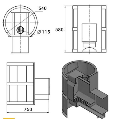 Печь для бани Везувий Лава 12 (ДТ-3С)