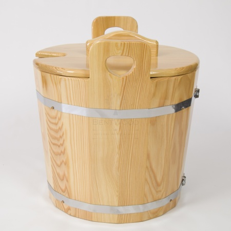 Запарник лиственница натуральная для бани с крышкой