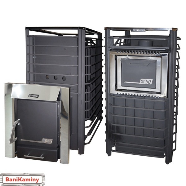 Печь для бани Ермак 50 СЕТКА-PRO нержавейка