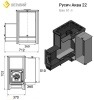 Печь для бани Везувий Русичъ АКВА 22 (ДТ-4) с баком 61 л