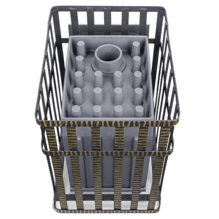 Печь для бани чугунная Гроза в сетке 24 (М) 2022