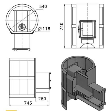Печь для бани Везувий Лава 22 (ДТ-4)