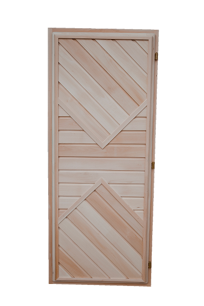 Дверь деревянная глухая № 22 липа 1,7*0,7 для бани и сауны