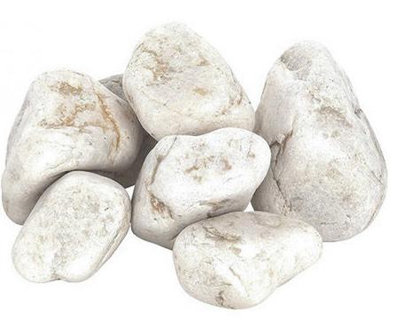 Камни для бани Белый Кварц обвалованный 20 кг
