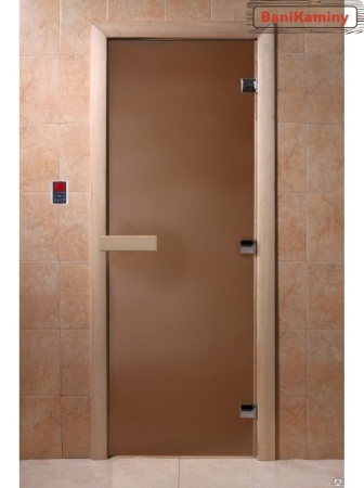 Дверь для сауны БРОНЗА МАТОВАЯ 1700*700 8мм DoorWood