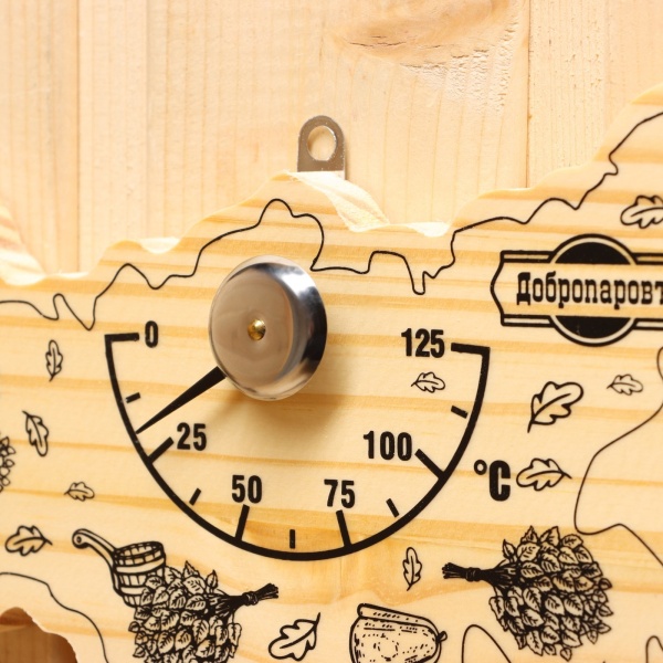 Термометр для бани "Карта России",деревянный, 23*12см, Добропаровъ 9785838