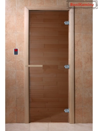 Дверь для сауны БРОНЗА 1900*800 8мм DoorWood