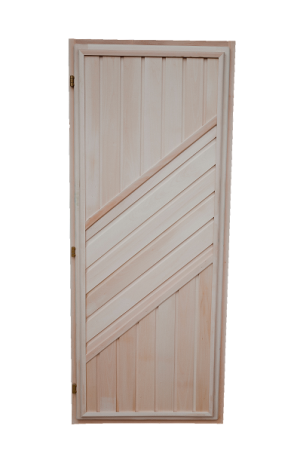 Дверь деревянная глухая № 23 липа 1,8*0,7 для бани и сауны