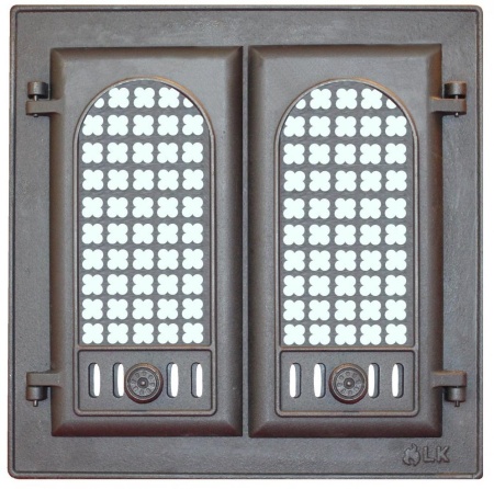 Дверца каминная 2-х створчатая 302 LK (410х410)