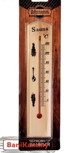 Термометр спиртовой деревянный 120С